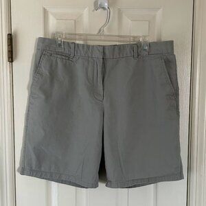 Khakis by GAP Boyfriend Roll Up Shorts  Sz 12 Light Stone / Gray 100% Cotton